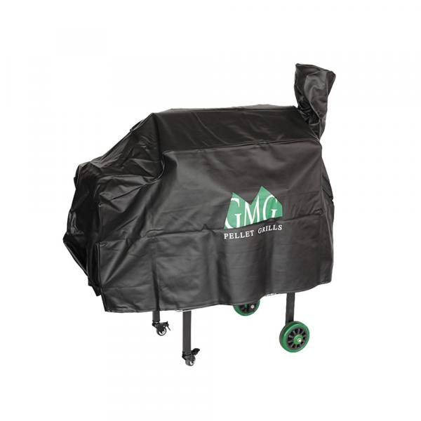 Thermal blanket for Trek Prime 2.0 grill, heavy-duty black cover with GMG logo, designed for weather resistance and fuel efficiency.