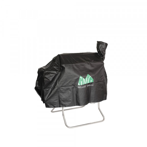 Custom Green Mountain Grills cover for TREK/DC Prime and Prime 2.0 models, made of heavy-duty waterproof polyester with breathable panels.